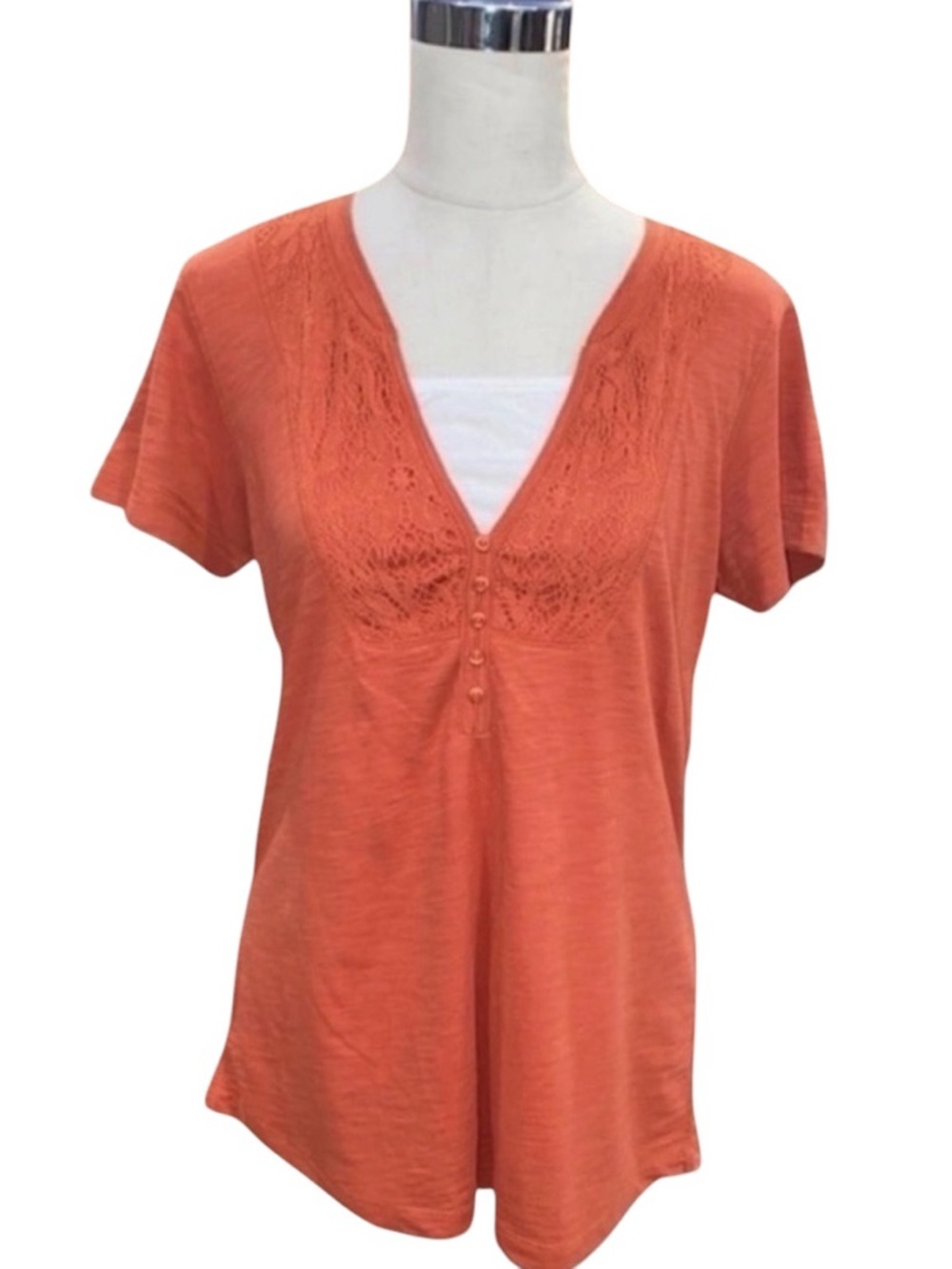 Northcrest Orange short Sleeve Top - Picture 2 of 4